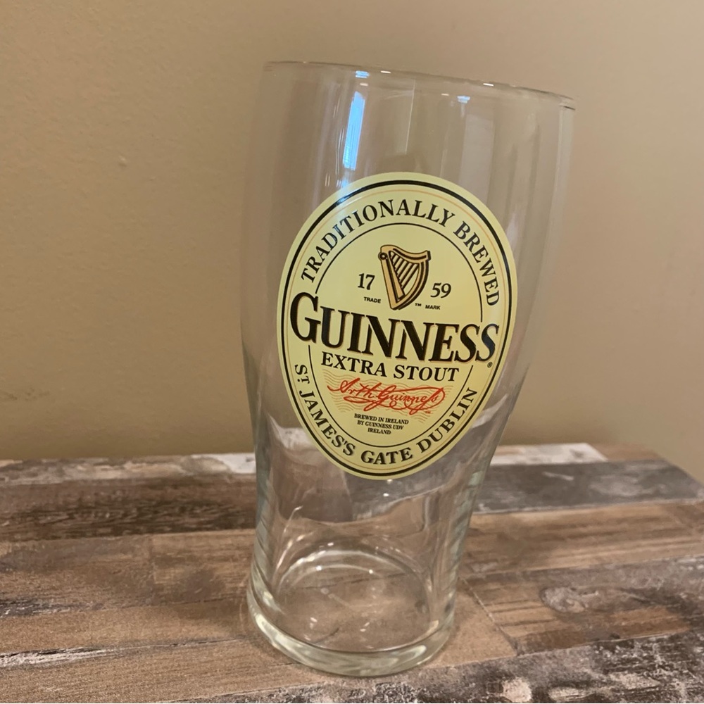 Guinness extra stout beer glass